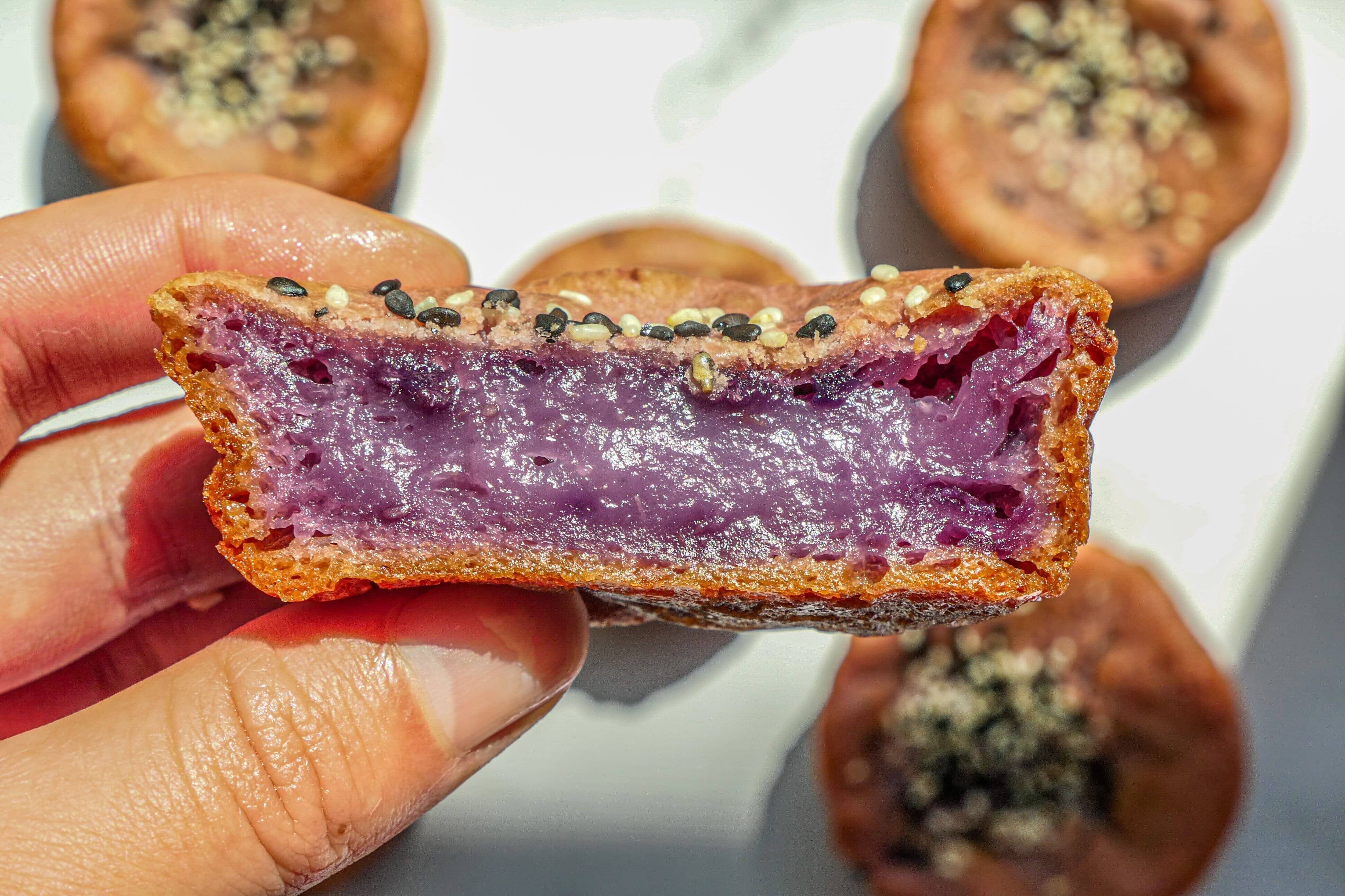 ube mochi muffin